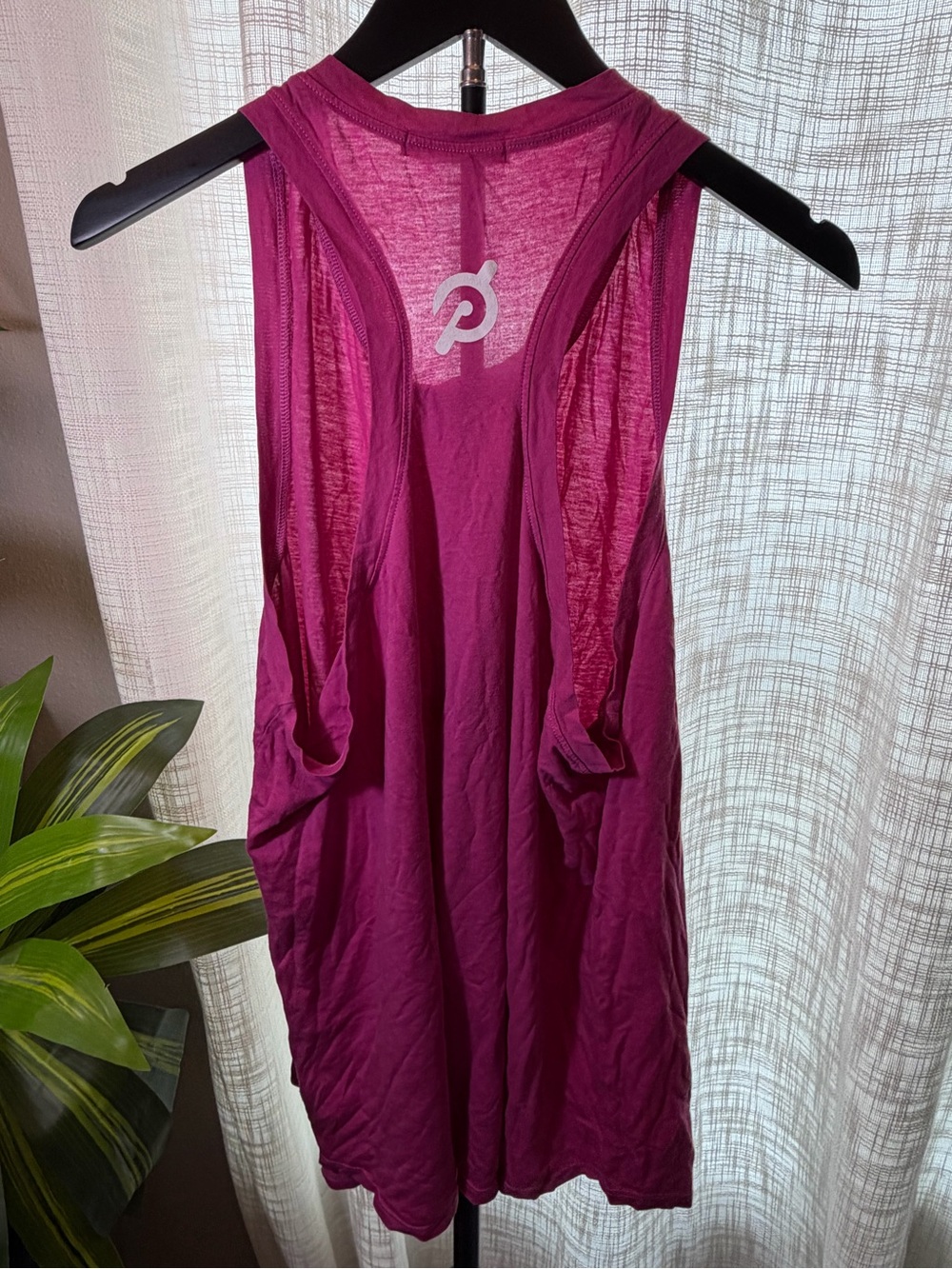 Peloton Pink Script Graphic Tank Top Racerback - Picture 3 of 3